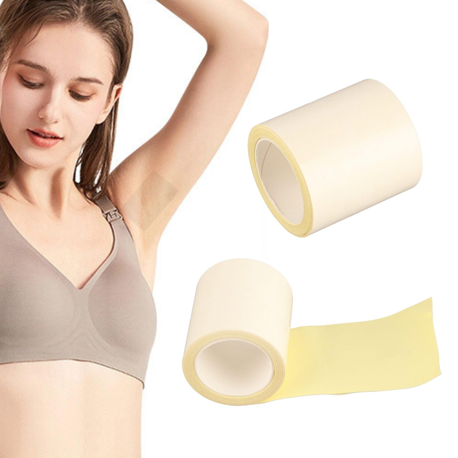 Underarm Sweat Pads for Women, Invisible Self-Adhesive Armpit Sweat Pads Anti Perspiration Absorbent Deodorant Prevention Pad for Sports