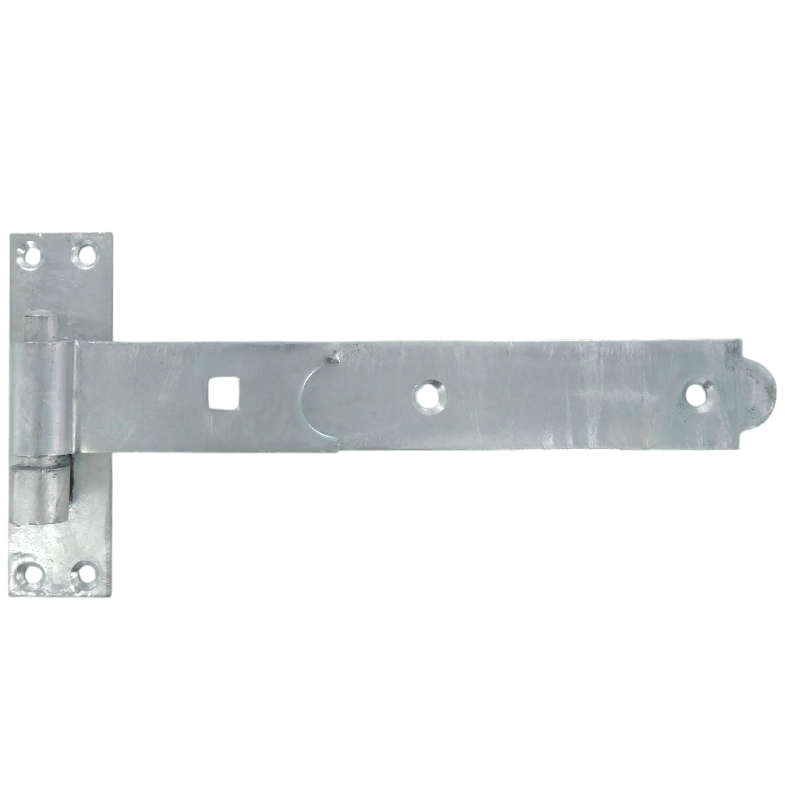 Merriway BH07129 Gate Hinge Heavy Duty Hook and Band Flat Galvanised 250mm (10 Inch)