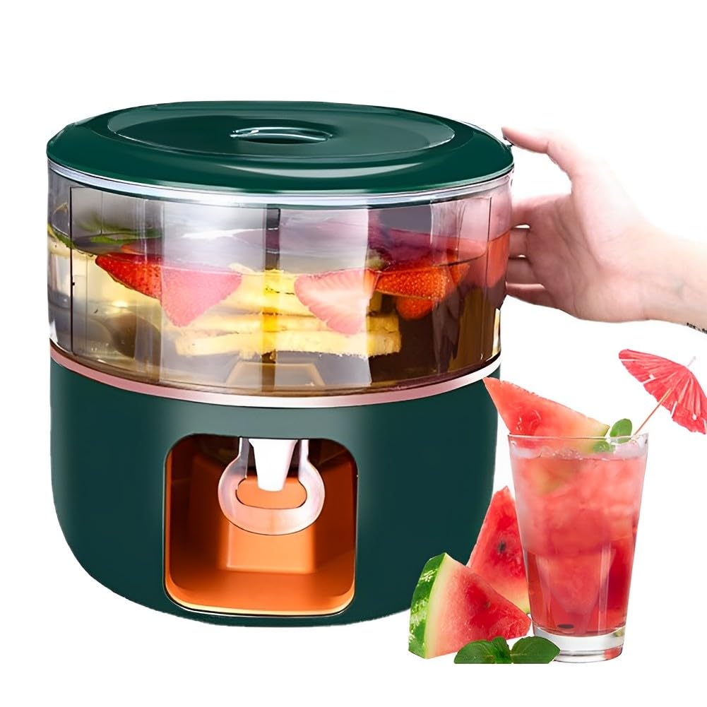 Distributore di bevande 3 in 1 con rubinetto, distributore di bevande ruotabile a 360°, distributore di succo di limone ghiacciato di grande capacità per frigorifero, succo di frutta, tè, caffè A