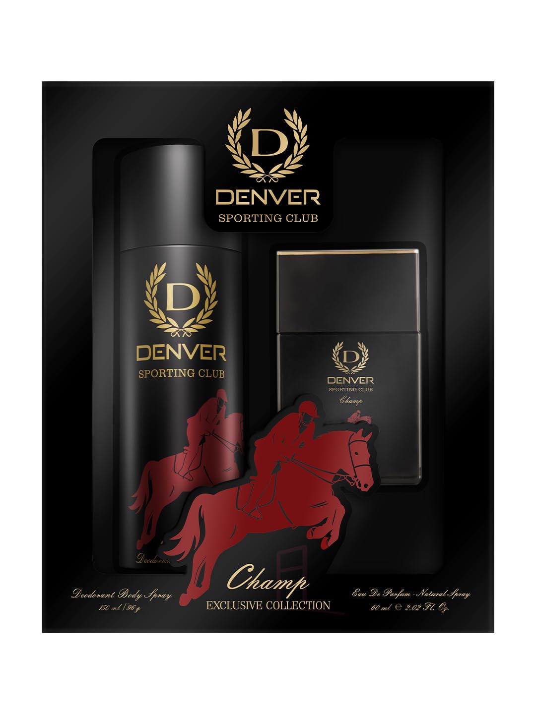 DENVER Champ Gift Set - Deodorant 165ML + Perfume 60ML | Long Lasting Fragrance for Men-image-34