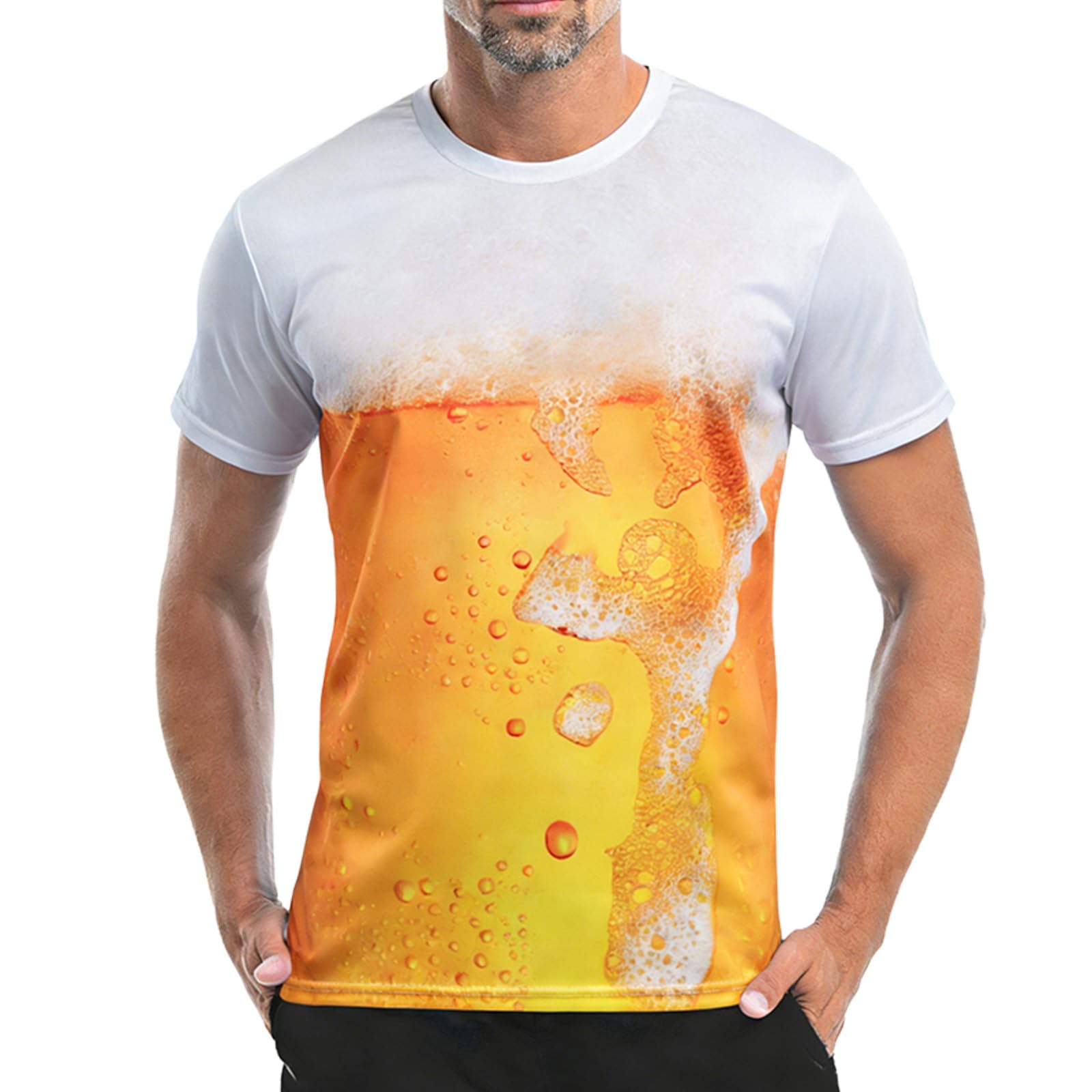 Męska koszulka z krótkim rękawem, Funky Graphic T-Shirt, Męska koszulka z nadrukiem, nadruk 3D, na co dzień topy graficzne koszulki, na Halloween Taniec Clubwear Topy