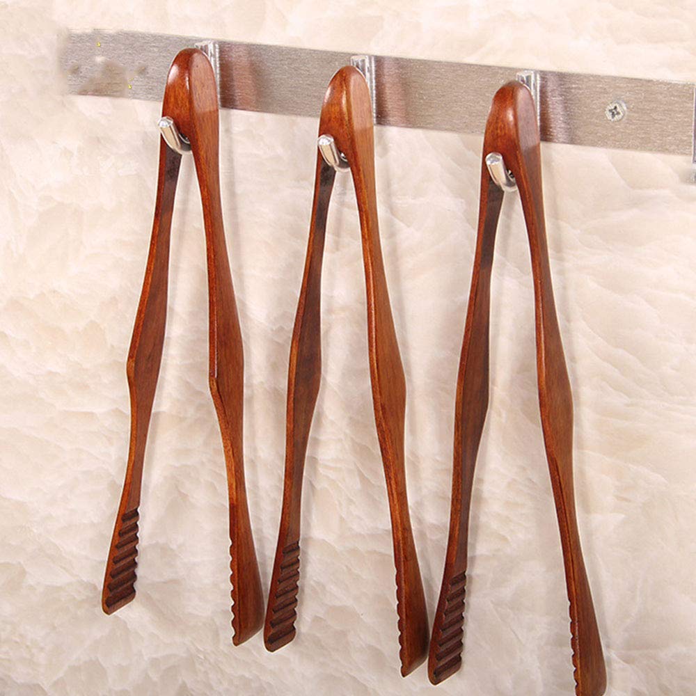 tooloflife 10 pz pinze da cucina, pinze in legno per tostapane, pinze da portata per cucina, campeggio, griglia, buffet, ristorante, ecc
