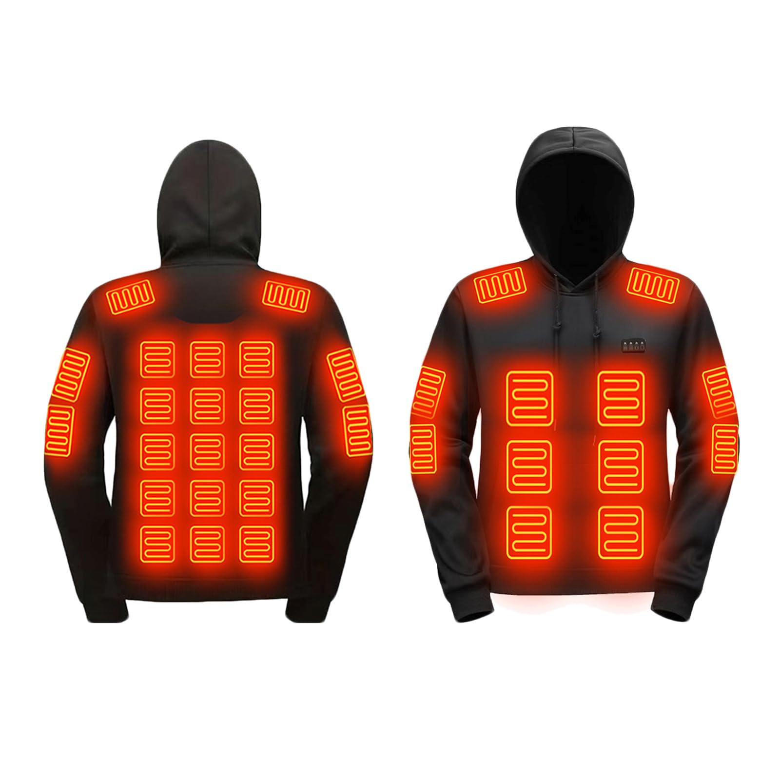 Beheizbare Hoodie Herren Winter Beheizbarer Pullover Warm Kapuzenpullover