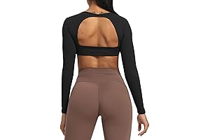 Aoxjox Long Sleeve Crop Tops for Workout