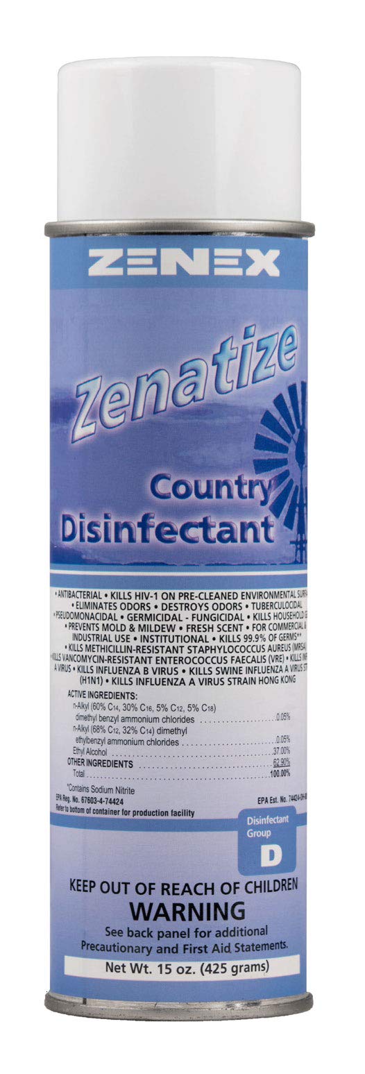 Zenex Zenatize Contry Disinfectant Deodorant - 12 Cans (Case) by ZENEX International | Not for sale in California