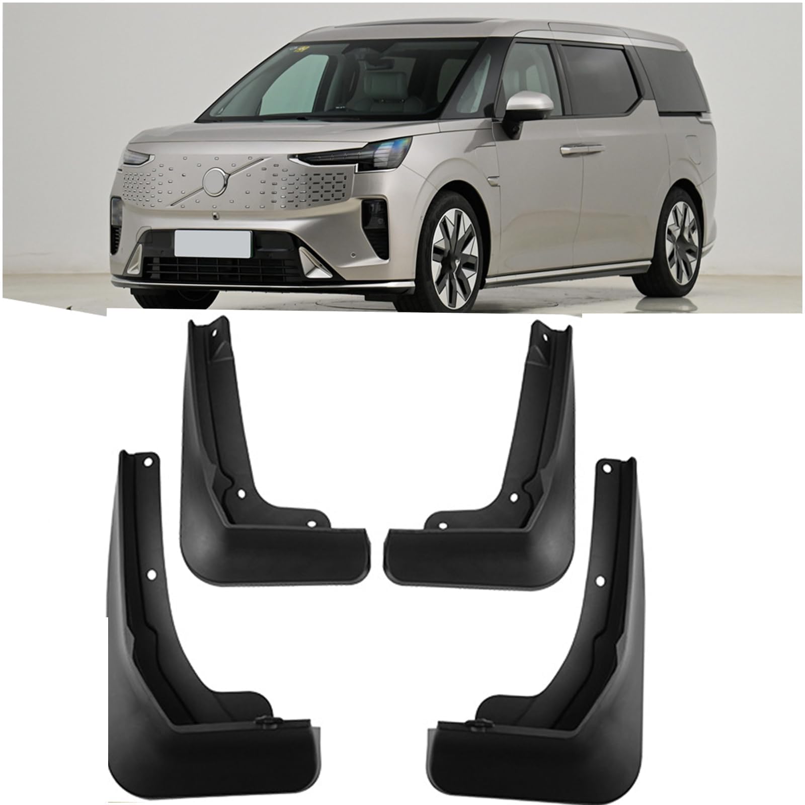 NYSLDSCO 4Pcs Premium Mud Flaps for Volvo EM90 2025 Front and Rear Splash Guards Durable Mudguards Protection Against Road Debris