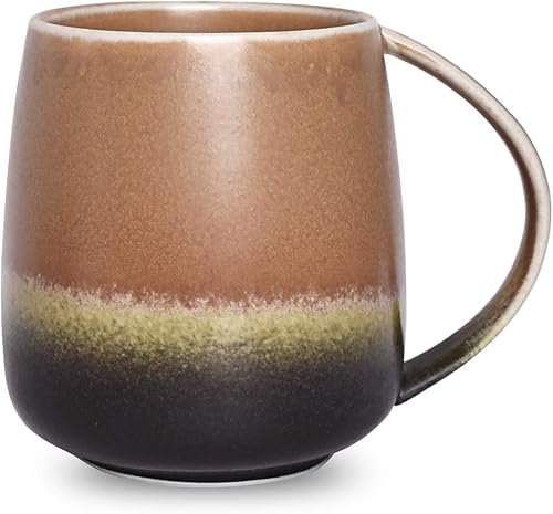 Bosmarlin. - Taza de café de cerámica mate, taza de té para oficina y hogar, 13 onzas, apta para lavavajillas y microondas, 1 unidad.