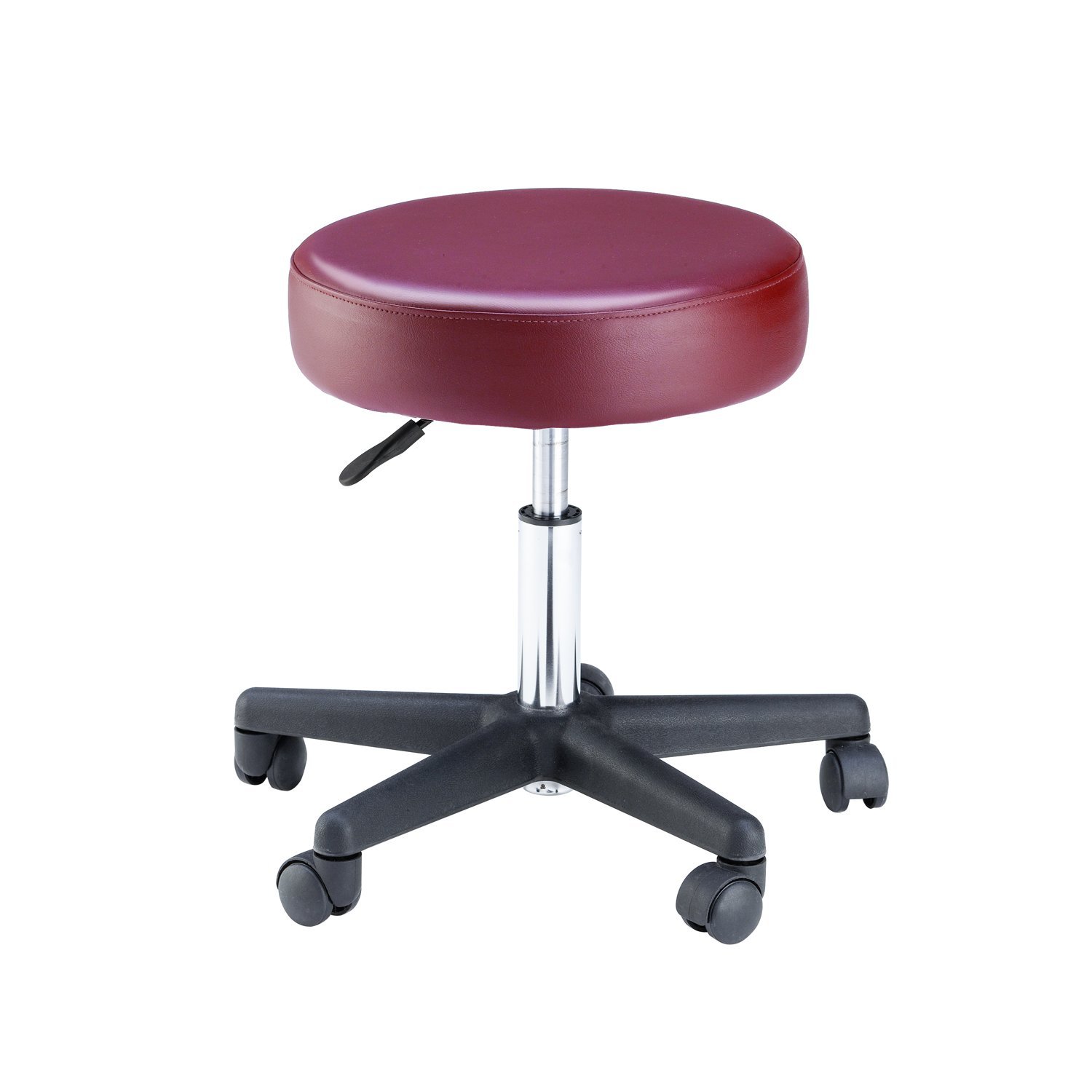 Rollhocker Solo mit Tellersitz, 42-55 cm hoch, burgund