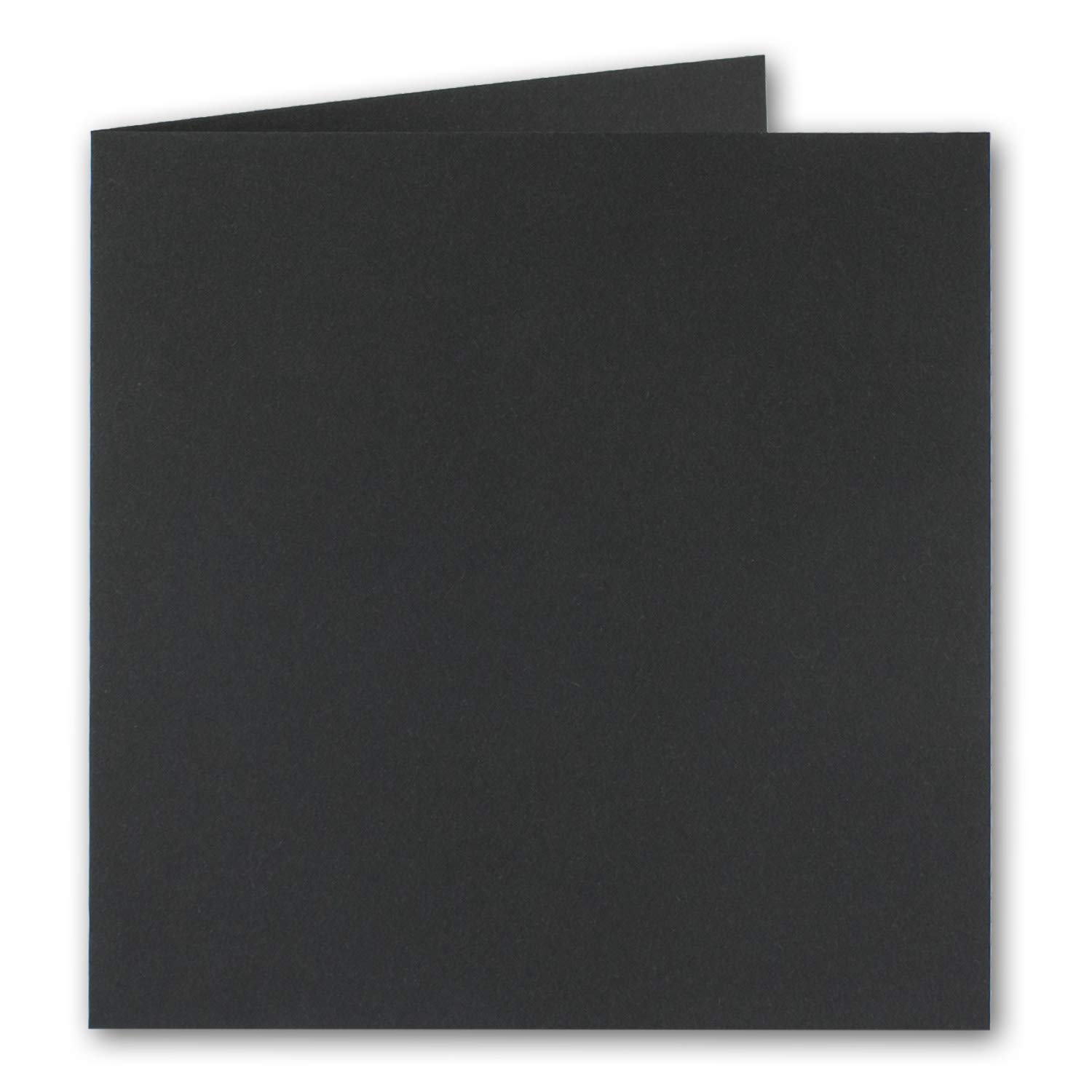 NEUSER PAPIER 25x black vintage kraft paper folding cards square, 150 x 150 mm, 15 x 15 cm - Image 2