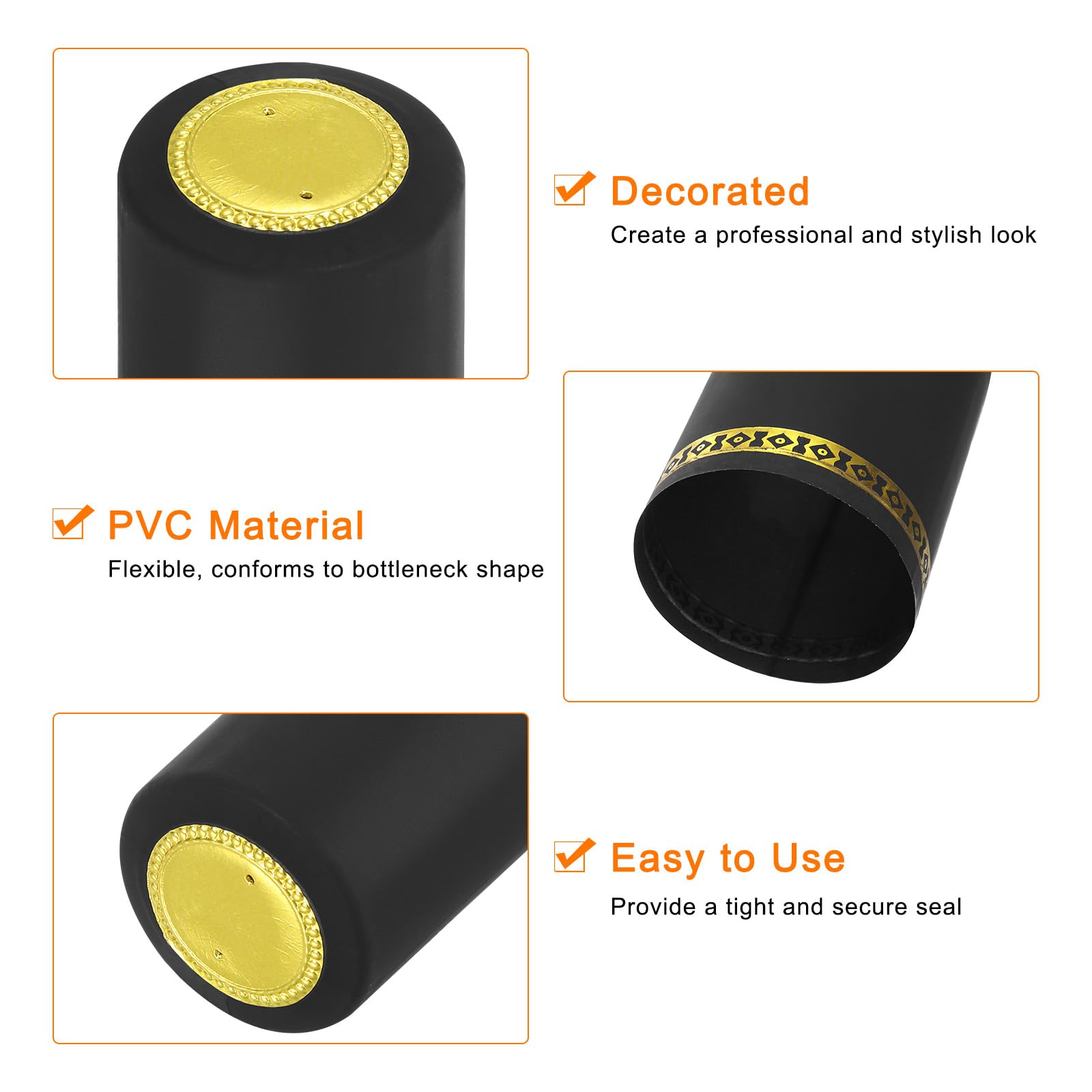 sourcing map 100 capsule termorestringenti in PVC con 12 tappi in sughero a forma di T per bottiglie di vino, tappi termorestringenti per bottiglie di vino, cantine, casa, 30 x 60 mm sourcing map 100 capsule termorestringenti in PVC con 12 tappi in sughero a forma di T per bottiglie di vino, tappi termorestringenti per bottiglie di vino, cantine, casa, 30 x 60 mm