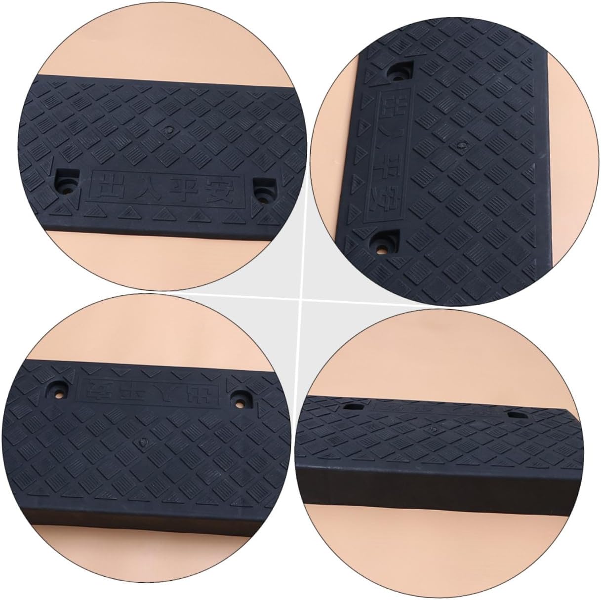 VICASKY Vehicle Curb Ramp Plastic Loading Ramp Car Slope 50x27x9cm Black for Motorcycle and Automotive Use