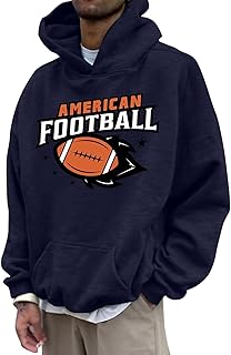 BGFIPAJG Mens Oversized Hoodie Mens Hoodies Pullover Man Autumn Hoodie Long Sleeve Rugby Football and Letter Print Male Hooded Sweatshirt Leisure Style Mens Hoodies Pullover