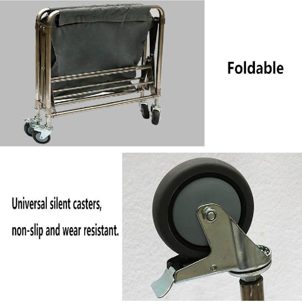 Carrito portátil resistente para limpieza y servicios de ropa de cama, carrito de fácil movilidad para limpieza eficiente y suministros de limpieza, ideal para hoteles y uso doméstico