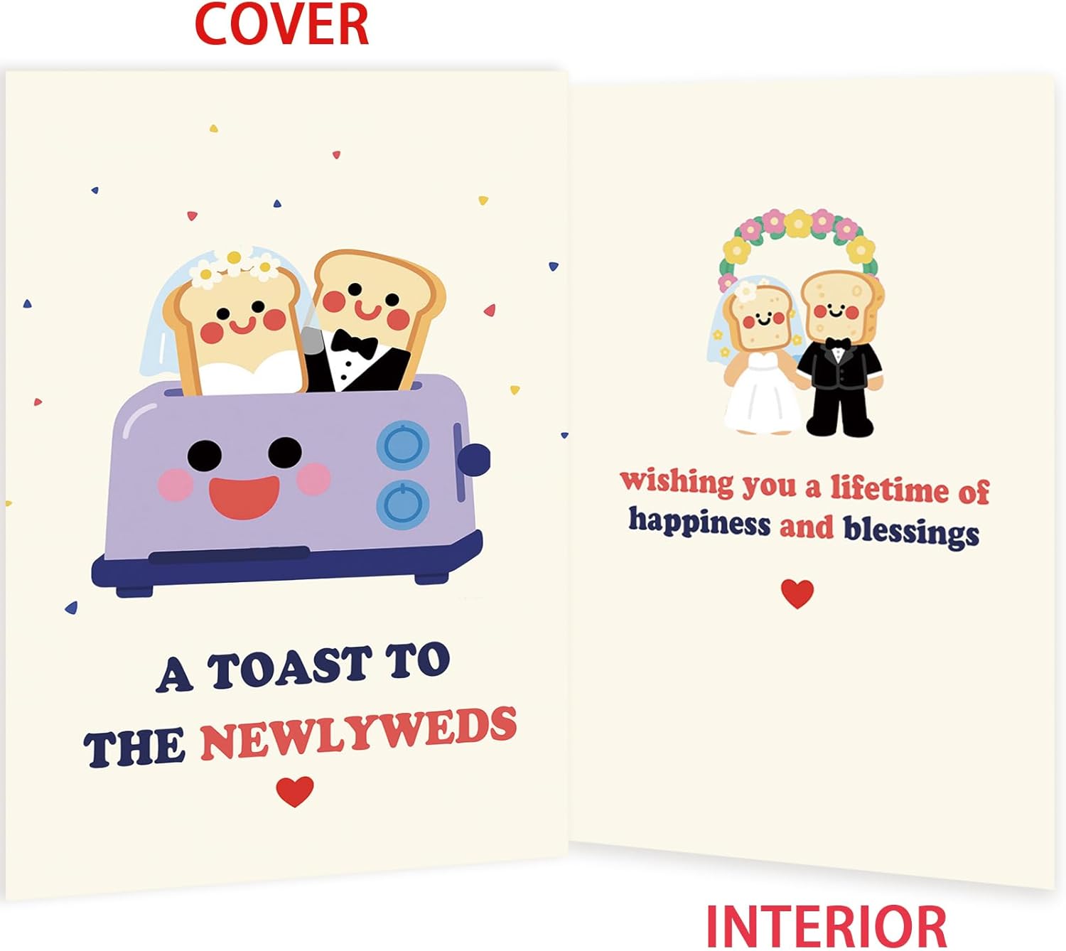 OJsensai Funny Wedding Card & Congratulations Card for Bride and Groom Newlyweds Couple, Wedding Day Congrats Gift from Friend OJ 920 image 3 of 6 B0FJS1JBT3