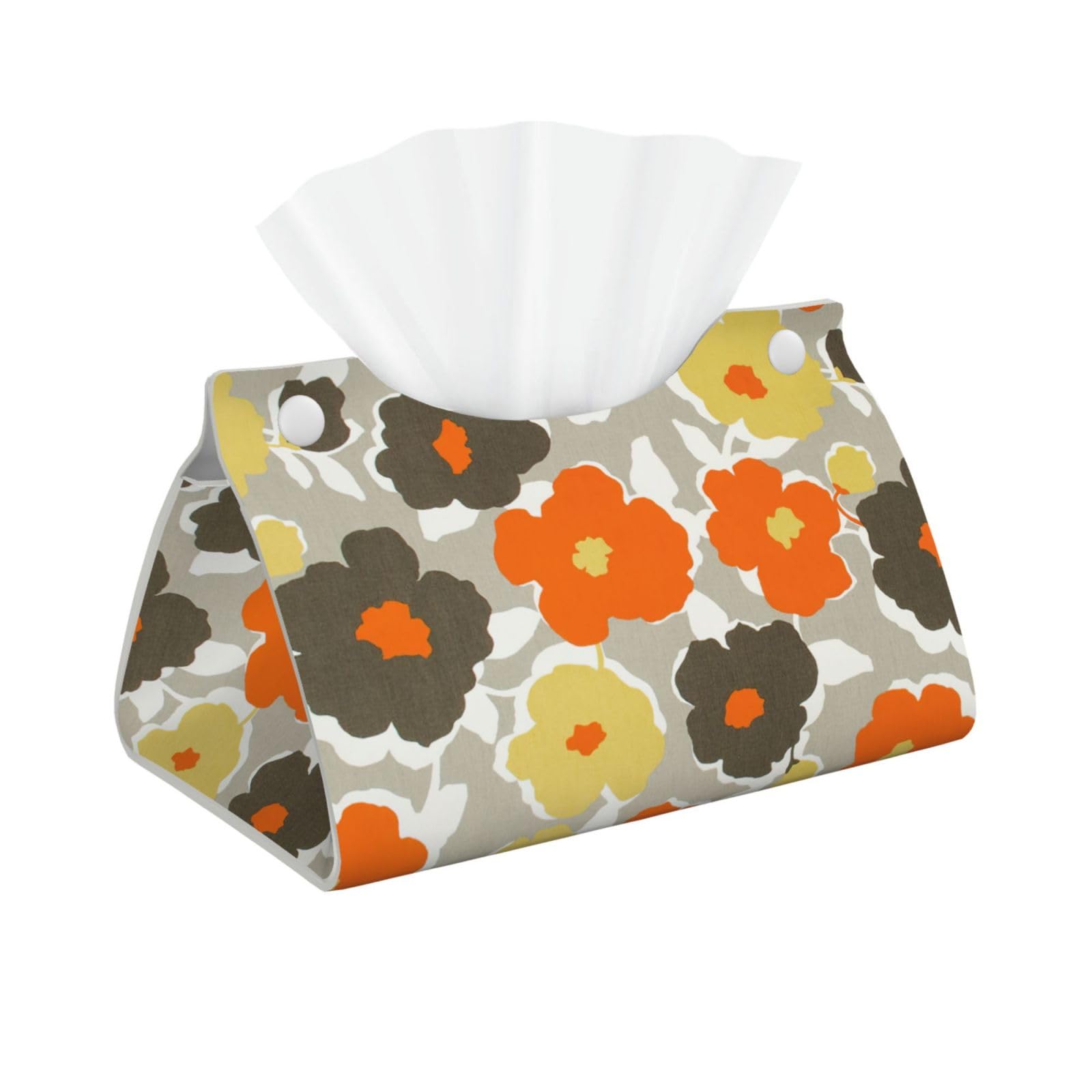 Floral Pattern (2) Print Long Tissue Box Cover Tissue Dispenser Box For Living Room, Office, Car, Bathroom