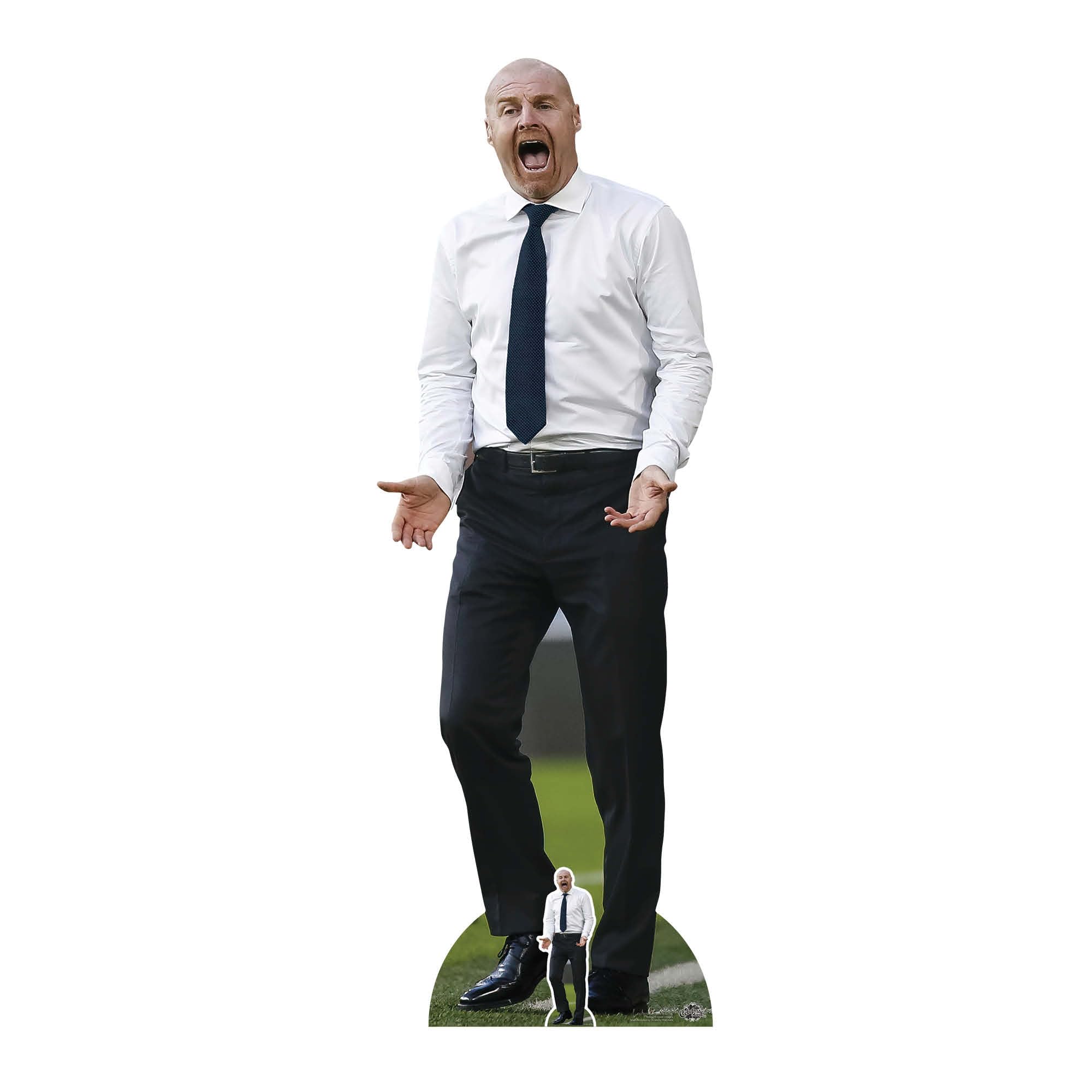 Sean Dyche Blue Tie Lifesize Cardboard Cutout Football Standee with Free Mini