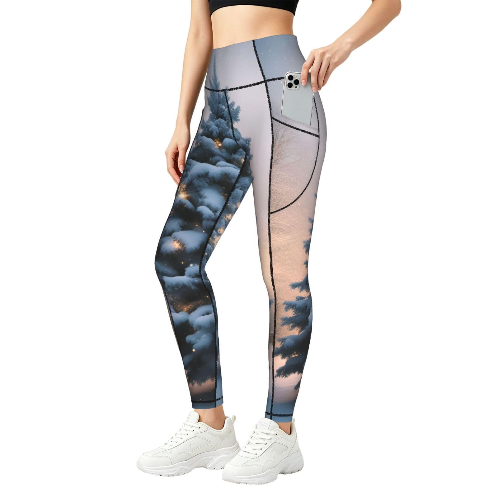 Leggings de Navidad para ejercicio conjunto de ropa deportiva funcional de mujer 8