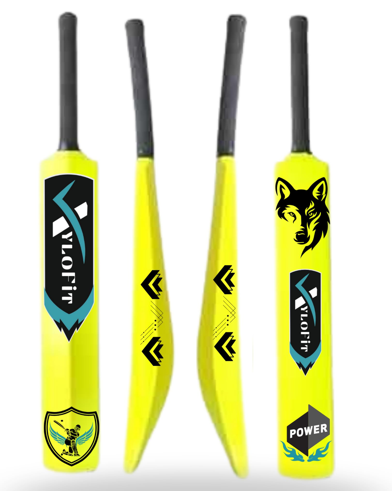 Heavy Grade Strong Plastic Cricket Bat for Boys/Girls (Size 3, Age 6-10 Year Old Kids) | Plastic Cricket Bat for Soft Tennis Ball | Lightweight Fiber, Anti-Slip Grip | Flurogreen-image-31