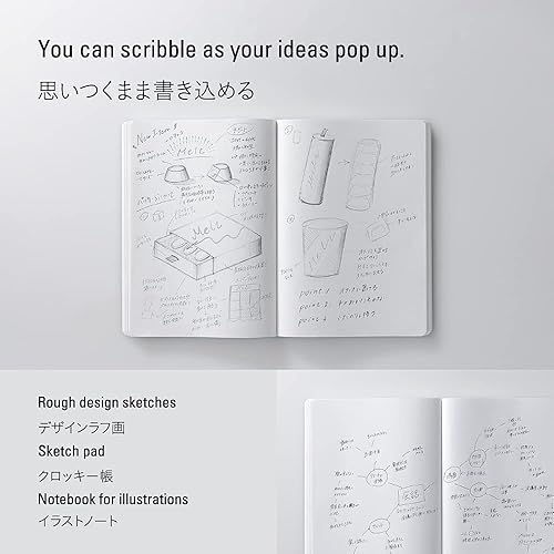 Miniatura 6 de Stalogy Cuadernos a cuadros S4 5.8 pulgadas x 8.3 pulgadas (negro) A5 365 días páginas lisas