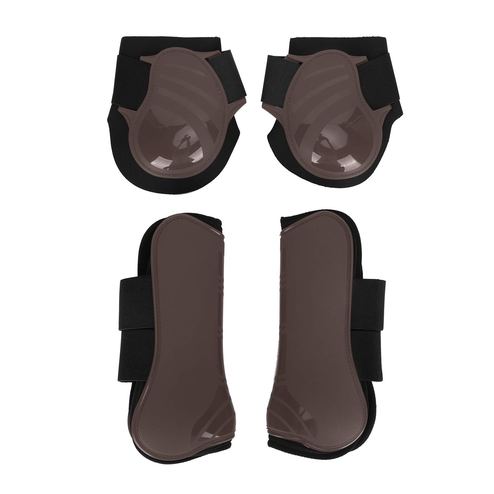 Protège-Jambes de Cheval, Coque en PU épaissie avec Coussinet intérieur élastique, Protection Durable des Jambes de Cheval pour Le Saut et l'entraînement, Doublure en néoprène