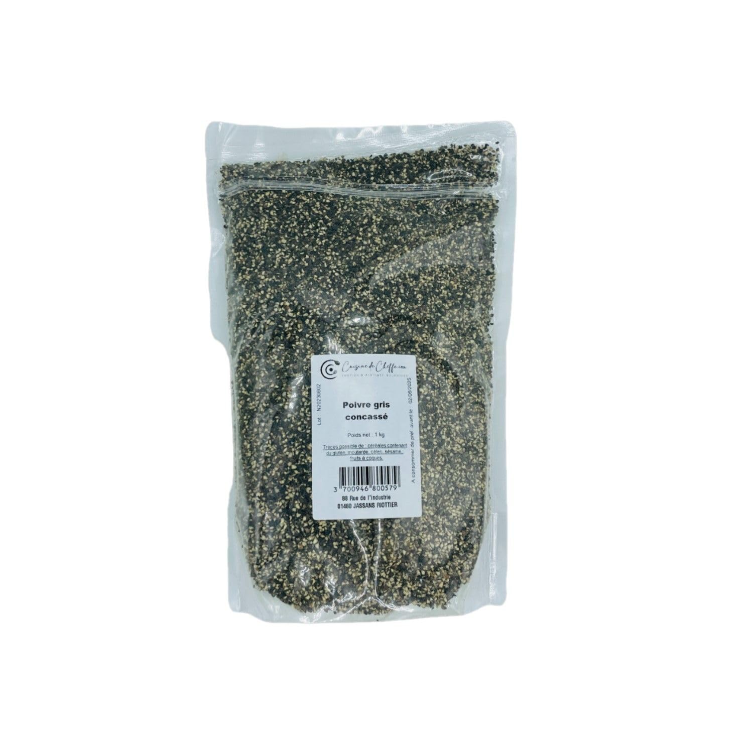 Cuisine de Cheffe.com - Poivre gris concassé - Sachet 1kg