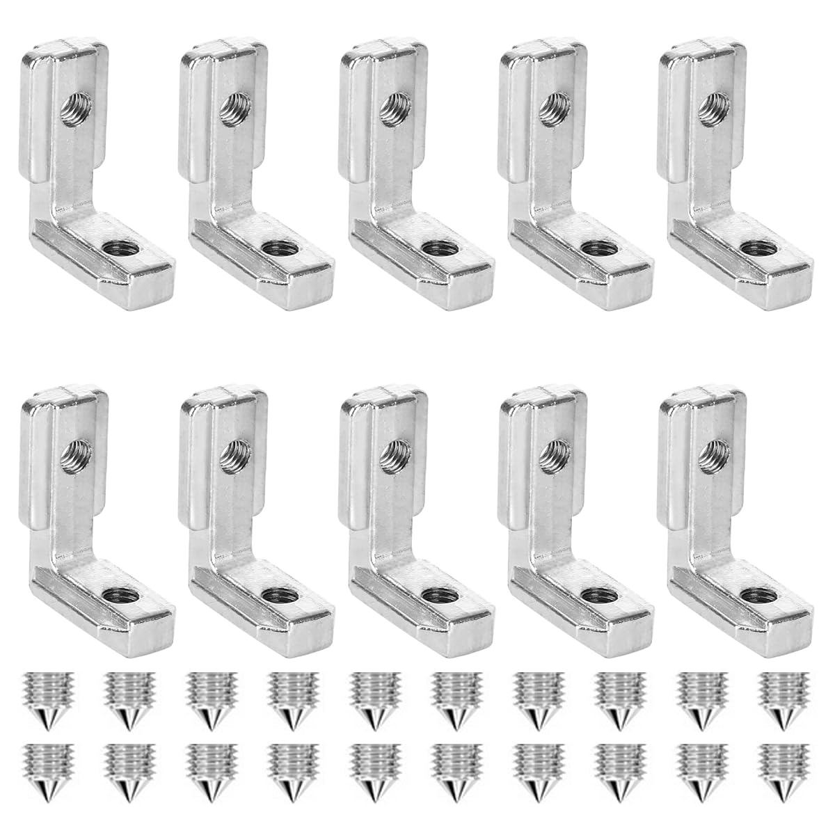 Alide 10 Sets T Nut Inner Angle 4545 M8 Aluminium Profile Connector 90 Degree Zinc Alloy Corner Joint​
