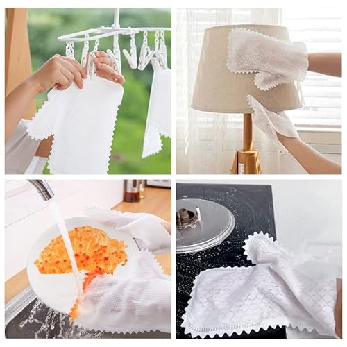 Home Disinfection Dust Removal Gloves, Washable Microfiber Dusting Gloves, Disposable Cleaning Cloths Dusting Gloves For House Cleaning, Multifunctional House Kitchen Cleaning Tools (30Pcs) #TOP4
