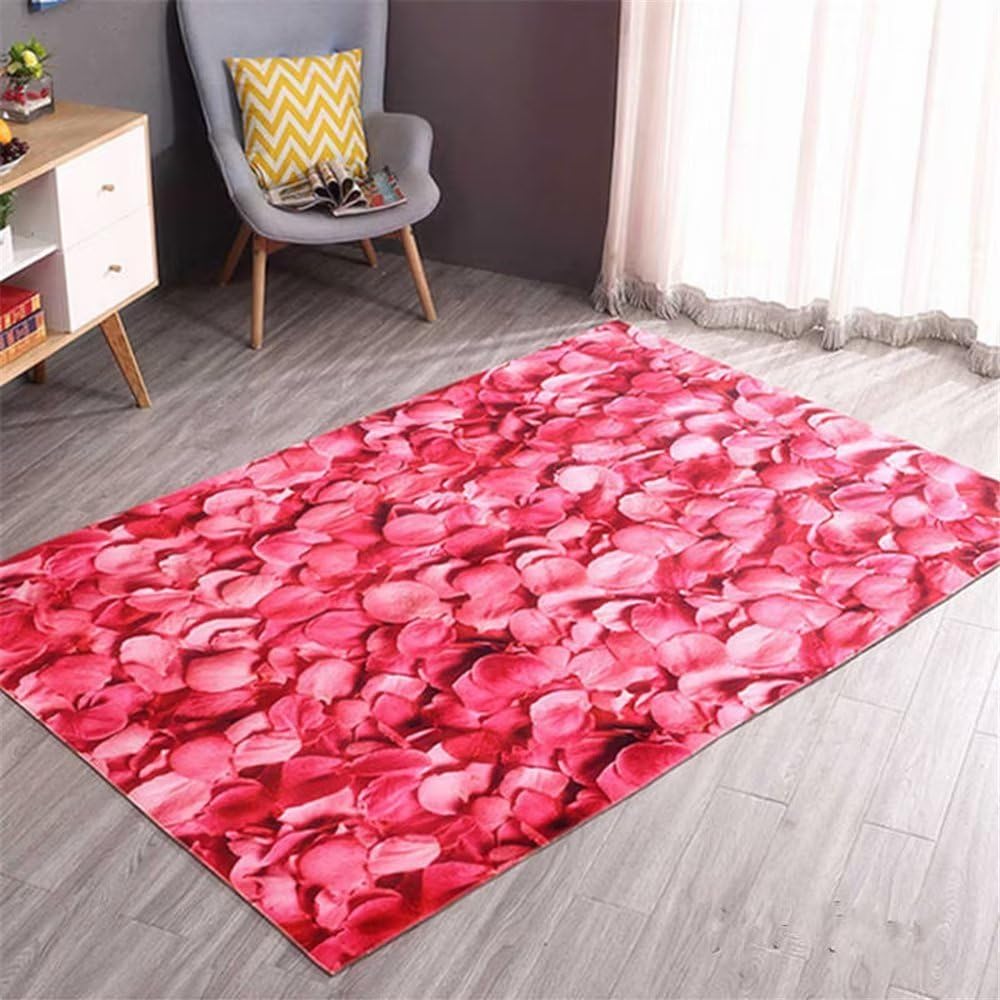 Tapis salon gris dense motif pétale chambre 200x250cm
