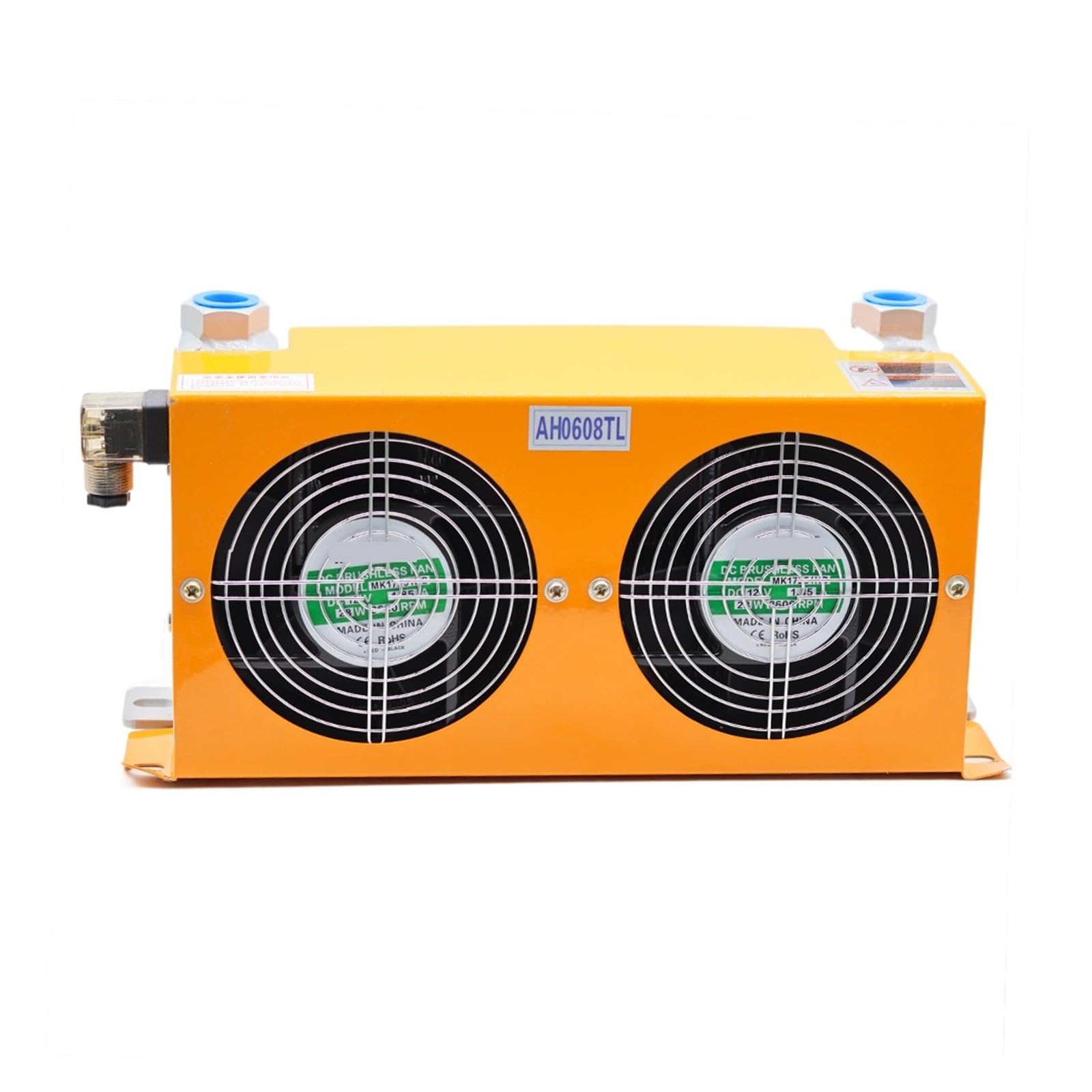 Doppi ventilatori AH0608TL-CA Radiatore olio idraulico 60L/MIN for macchina CNC Scambiatore di calore ad aria con piastra in alluminio Operazione stabile