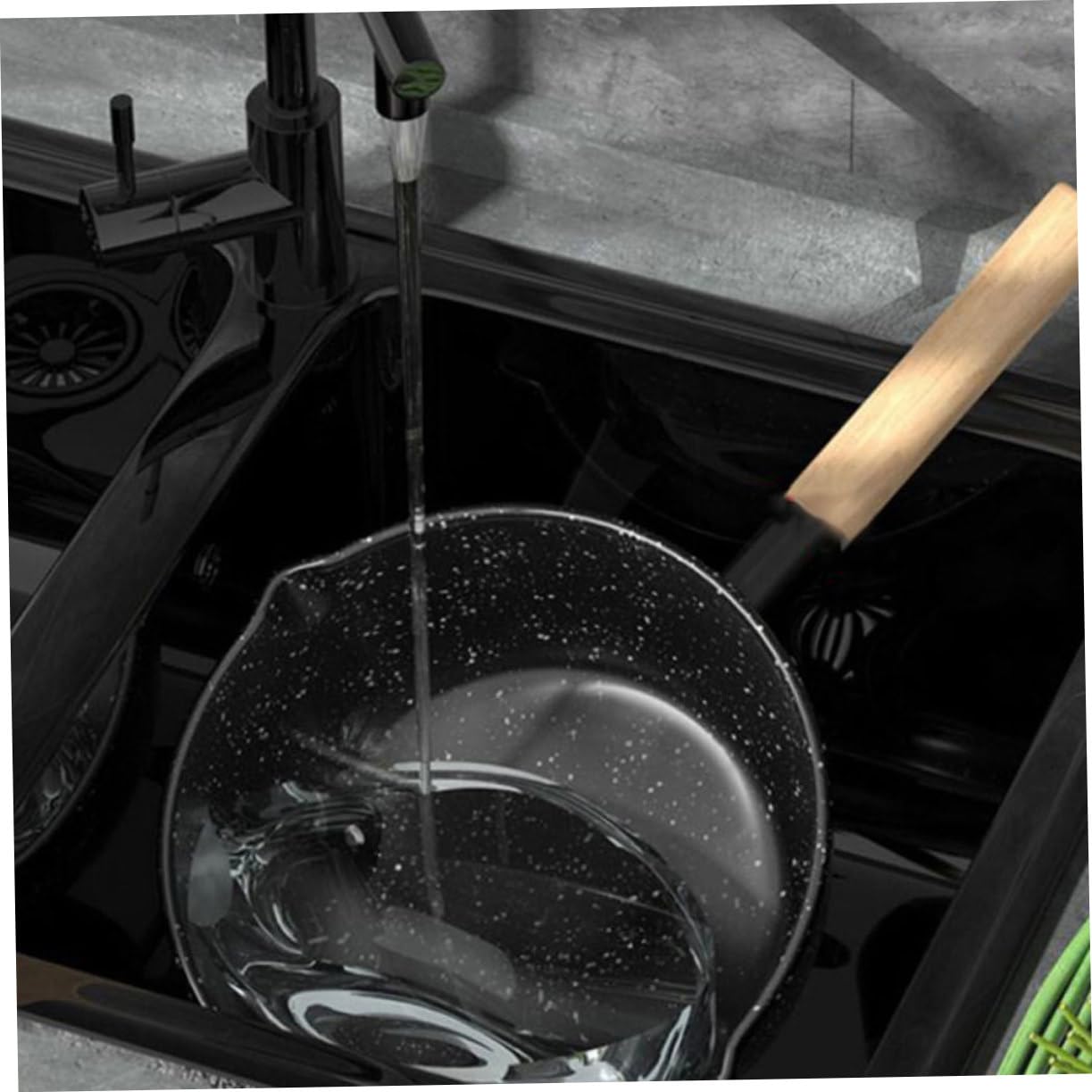 TOYANDONA Antihaft Küchen saucepan mit Deckel Langlebiger aus Umweltfreundlichem Material Sicherer Langer Griff Einfache Reinigung Vielseitig für Haushalt und Babyernährung Geeignet