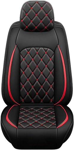 Miniatura 9 de Juego completo de 5 asientos, transpirable, impermeable, antideslizante, de cuero, ajuste universal, para sedán, SUV, camioneta (negro dorado, juego