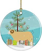 Vista 34 de Caroline's Treasures Bactrian Camel Adorno de cerámica de Navidad, decoración colgante de árbol de Navidad verde azulado para el hogar, vacaciones