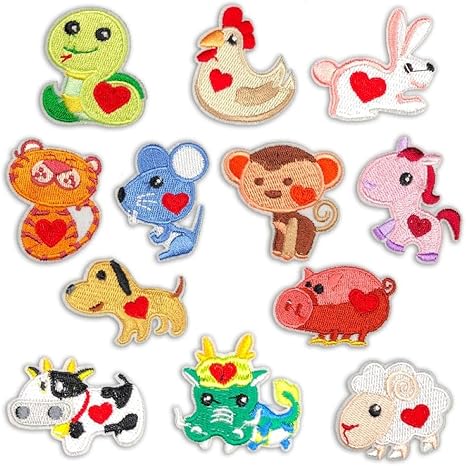 Amazon.com: LZHLMCL Parche de ropa apliques 12 unids ratón cerdo animal  bordado hierro en parches ropa niños apliques dibujos animados parche ropa  pegatinas insignias : Arte y Manualidades