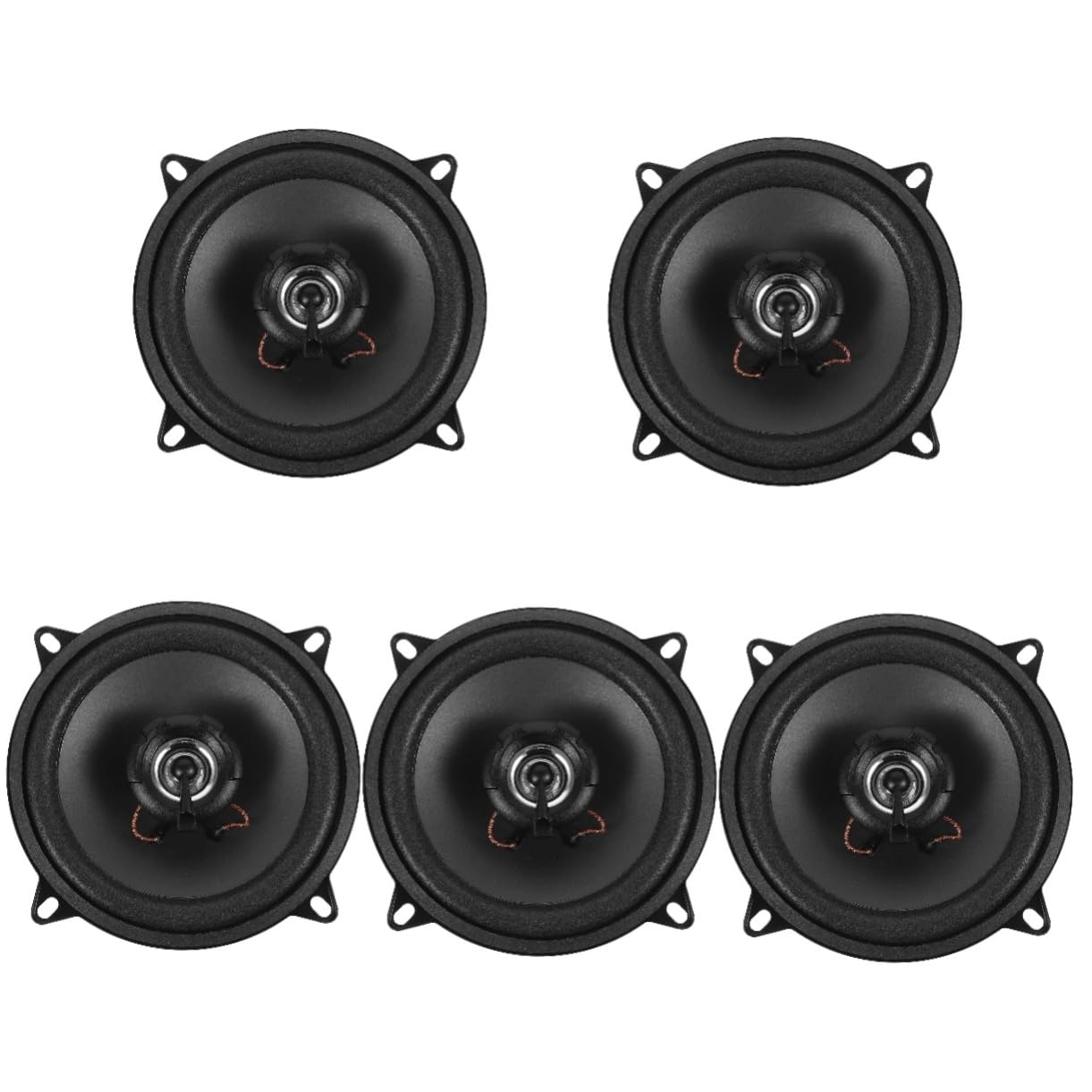 GLEAVI 5pcs Car Speakers Wide Frequency Response for Vehicle Easy Installation Compatibility Sound Quality Design