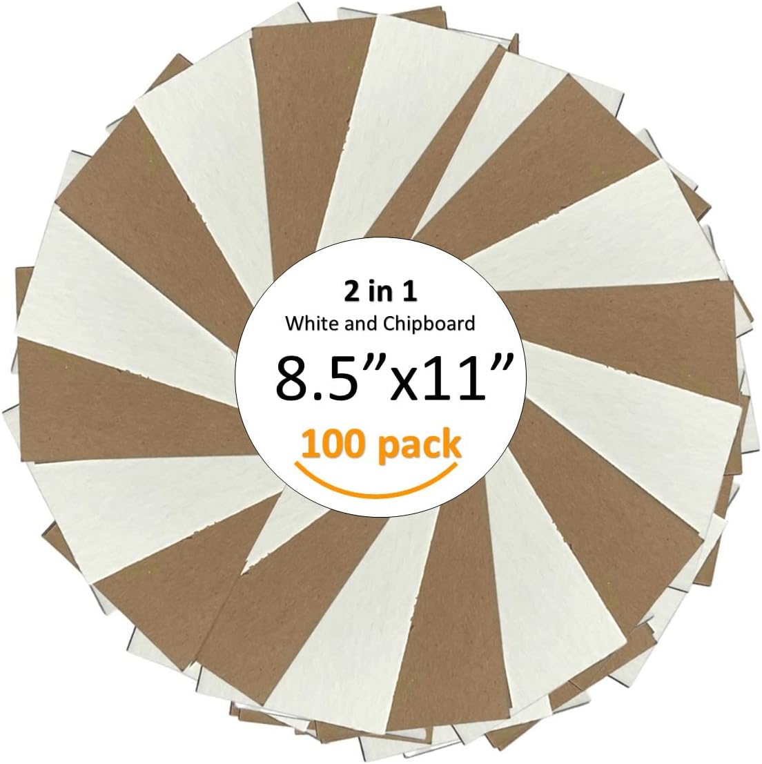 Creative Picture Frames 8x10-inch Chipboard with White Paper Back (Pack of 100)