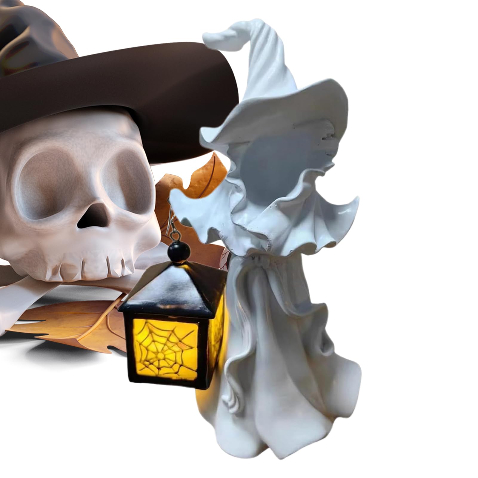 Sorcières d'Halloween : résolvez le manque d'ambiance avec la statue éclairée de bureau