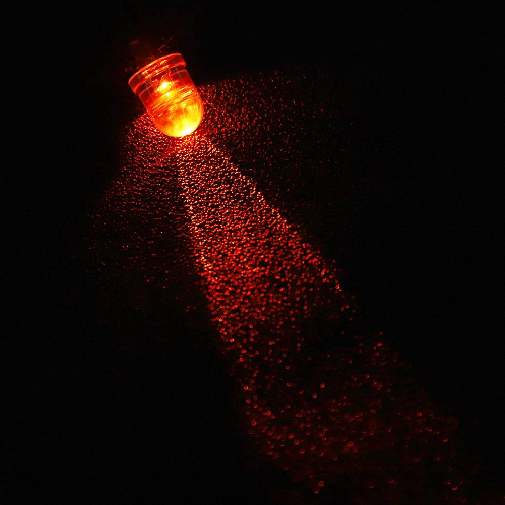 50 LED Arancioni 12V Pre-cablati 10mm - Diodi Luminosi Per Progetti Fai-da-Te, Auto Ed Esperimenti Elettronici