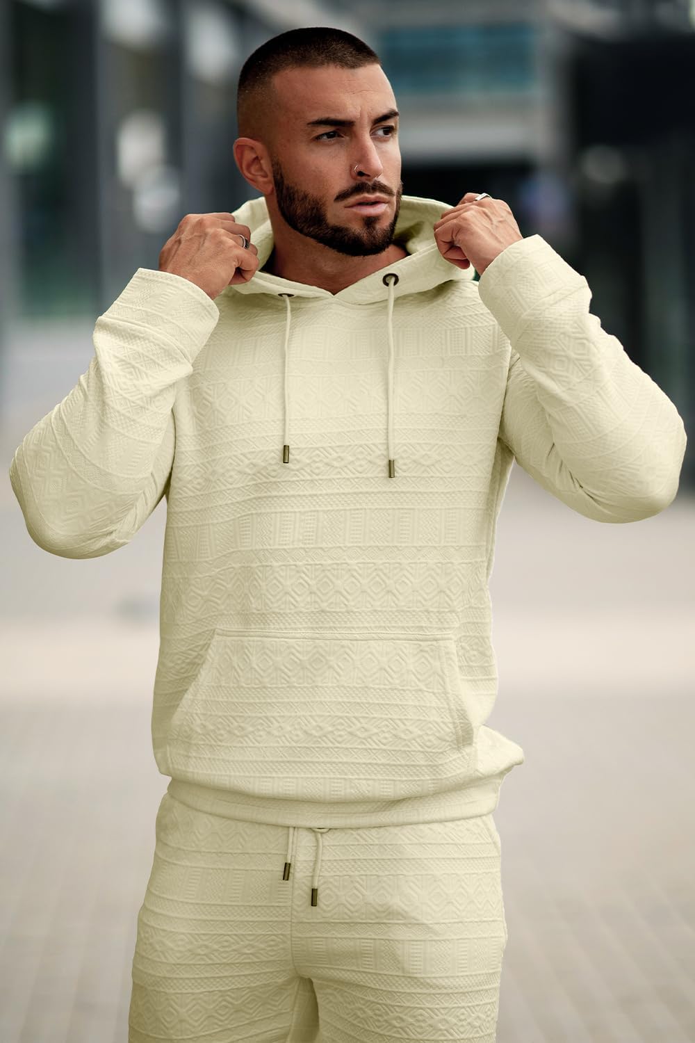 GINGTTO Mens Tracksuit 2 Piece Pullover Jogging Activewear Casual Sweatsuit Sets for Men - Image 2