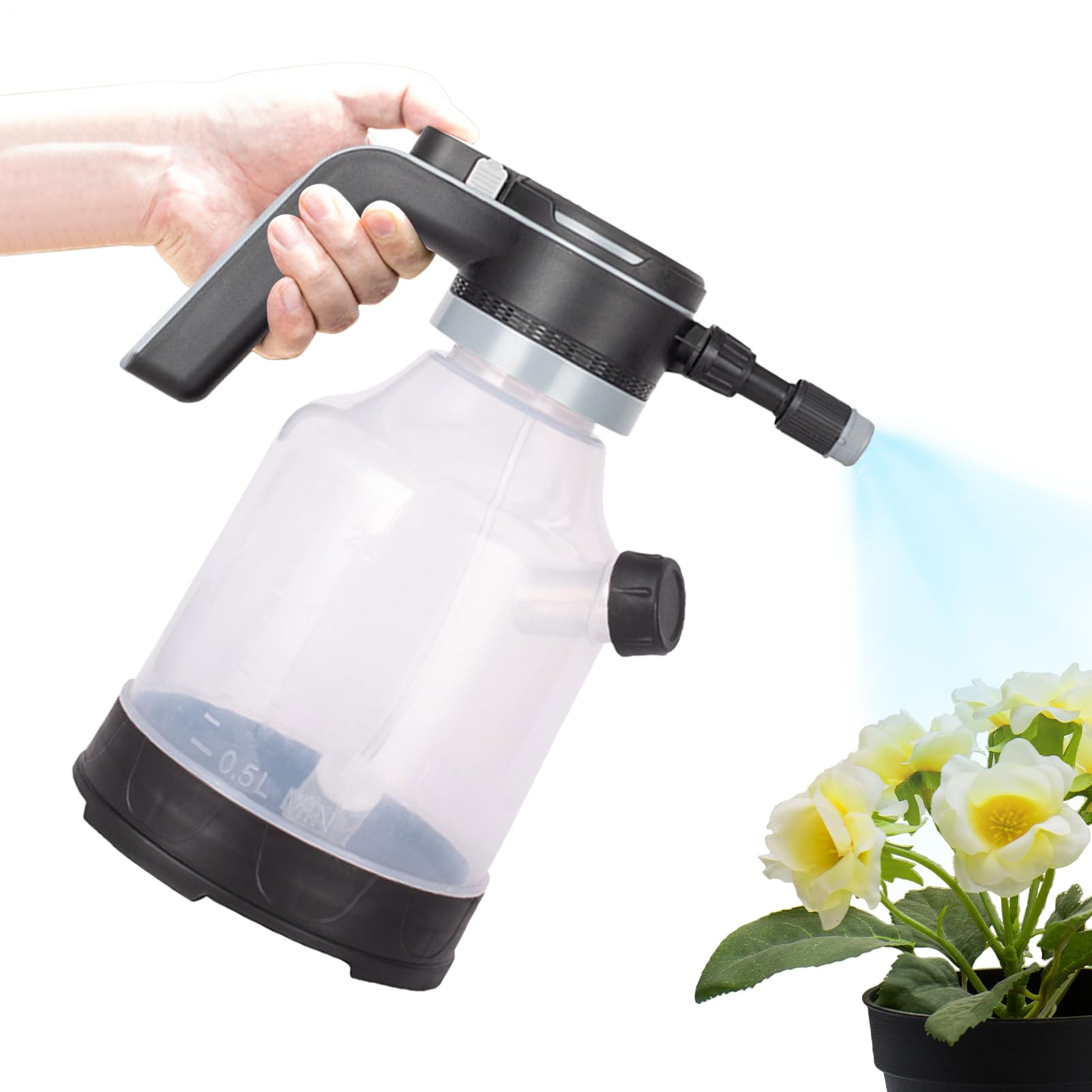 Spruzzatore Automatico Dispositivo Senza Filo Da 3 Litri Per Dettagli | Spruzzatore A Pompa Con Ugelli Regolabili Per Casa, Prato, Esterno, Patio, , Innaffiatura Piante E Giardino
