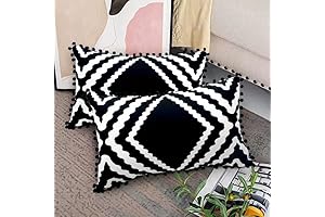 Black and White Lumbar Pillow Covers