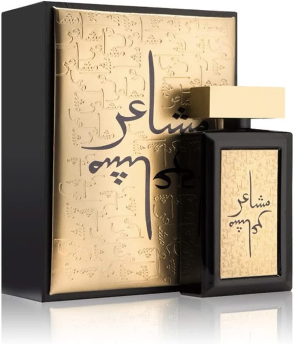 MASHAER GOLD Eau De Parfum 100ml | Unisex Perfume | An Aromatic Base on Vanilla and Patchouli Flower | By Oud Elite | along with Original Mashaer Gold GIFT Bag