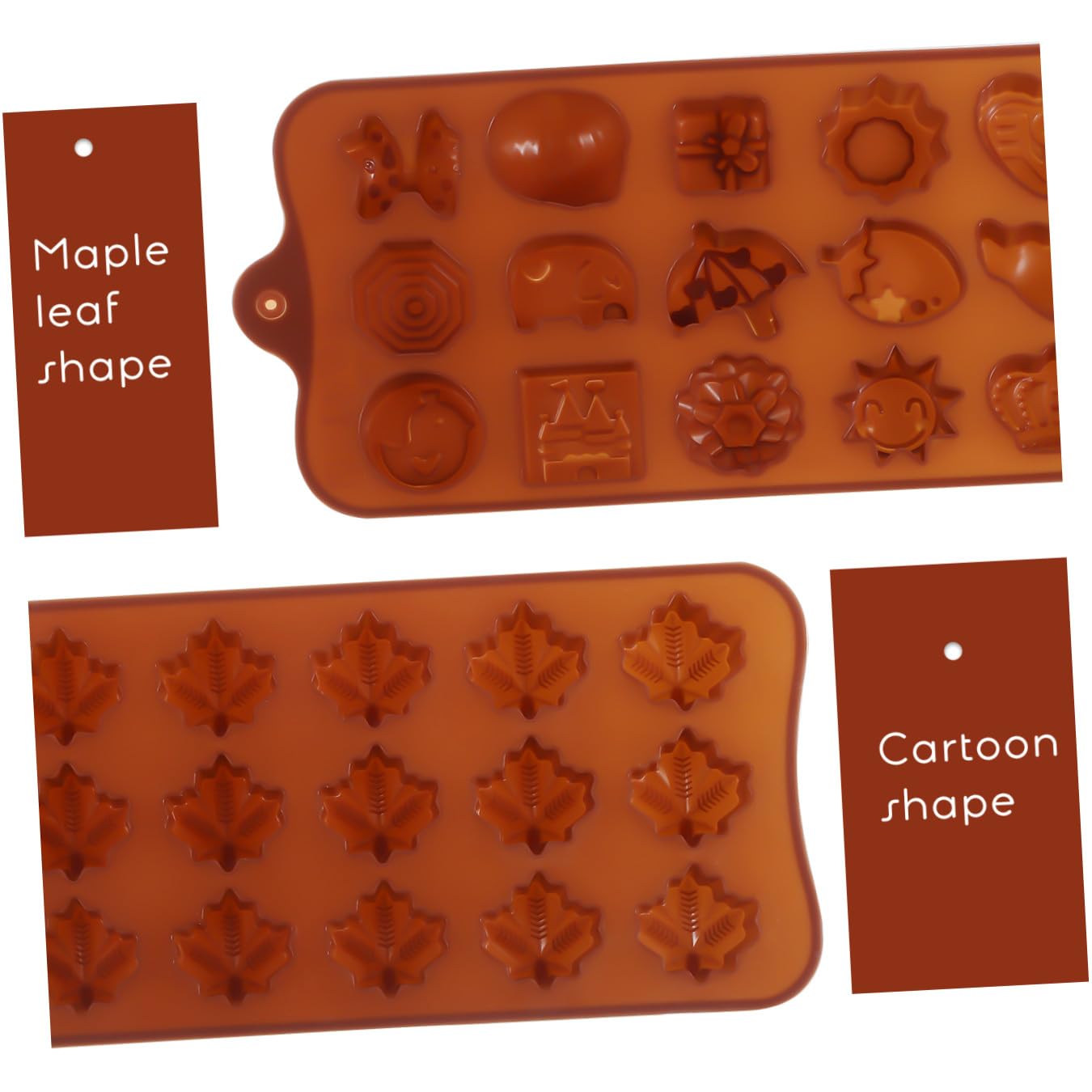 Cabilock 4 Juegos Molde De Chocolate Horneado Moldes De Chocolate De Otoño Latas De Pastel Para Hornear Molde Para Brownie Con Separadores Fabricante De Pasteles Gel De Sílice 6 Piezas * 4