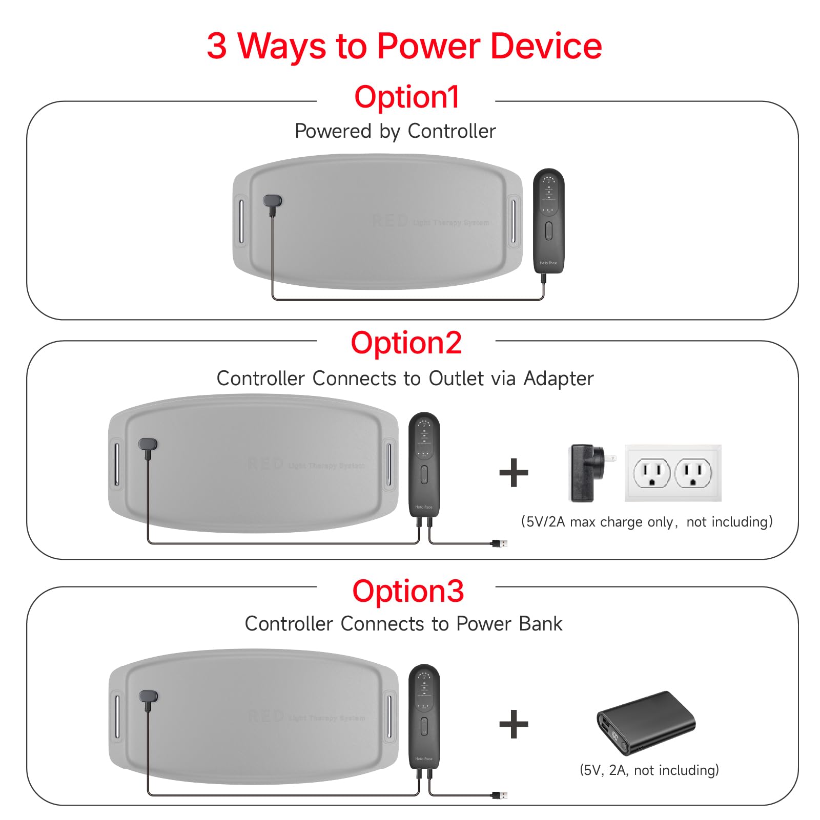 Cinturón Terapia de Luz Roja con Triple-Chip LEDs, 660nm & 850nm, Control Remoto Recargable – 43 × 20 cm Fototerapia Infrarroja para Dolor Muscular, Tejido Seguro para la Piel