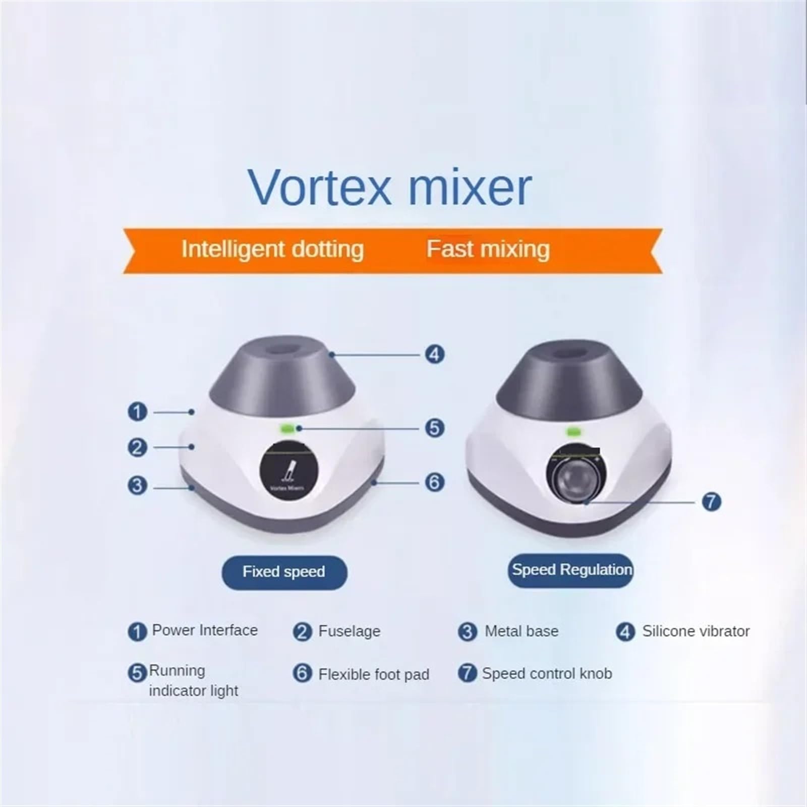 Centrifuga, agitatore Magnetico, miscelatori Vortex da Laboratorio, agitatore a velocità Fissa/Regolabile a 3500 Giri/min, oscillatore Elettrico a Basso Rumore per provette da centrifuga (LC