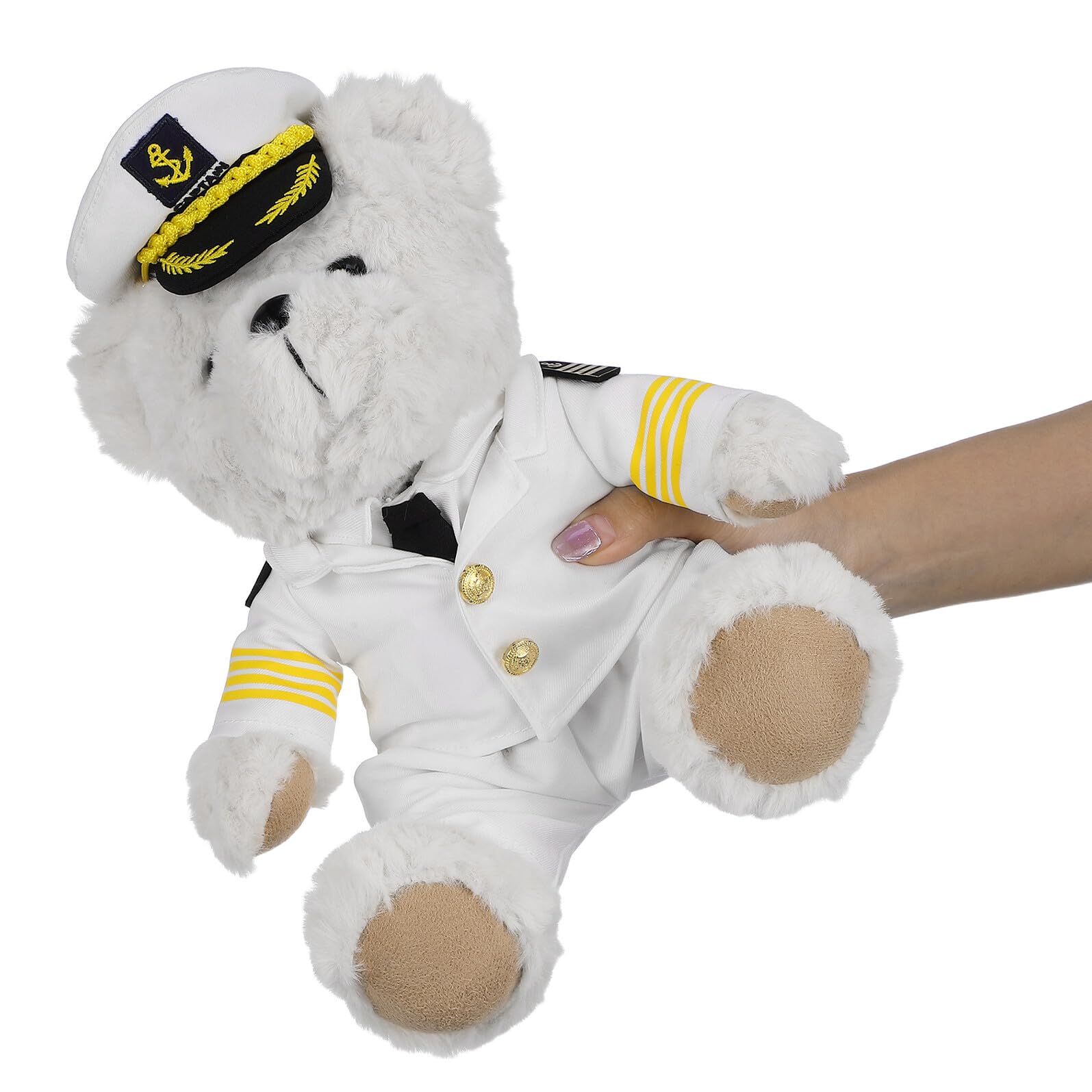 Orsetto di Peluche Morbido e Confortevole in Peluche Beige Cotone Pp, Uso Versatile per Decorazioni Festive e Feste Natalizie, Giocattolo Creativo e Unico