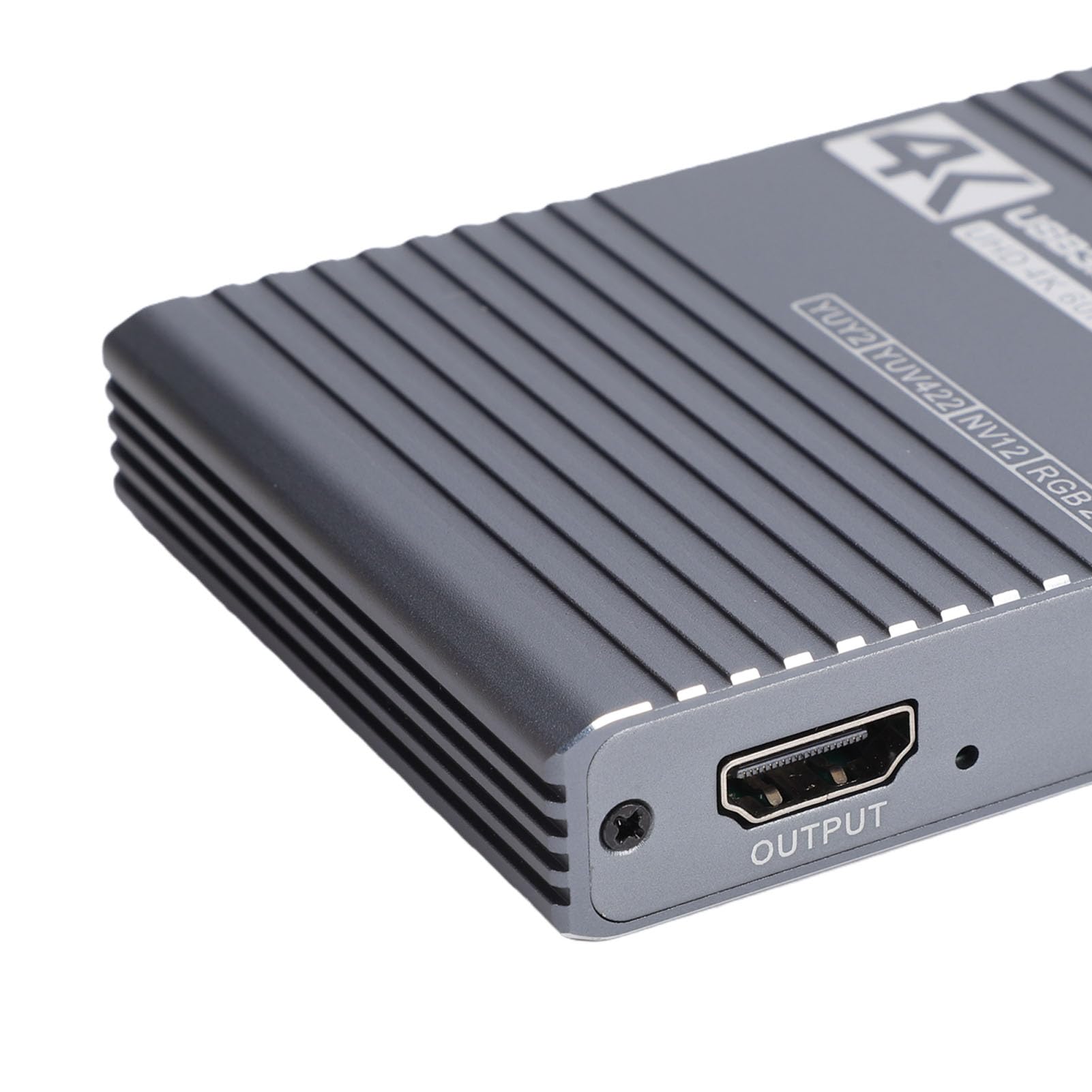 Scheda Video 4K, Scheda Video USB 3.0 Custodia in Lega di Alluminio 4K 60Hz con Tre Porte da 3,5 Mm per Giochi di Registrazione in Streaming