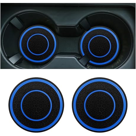PC Decor: 2PCS Car Cup Holder Coaster, 2.75" Non-Slip Coasters for Auto...