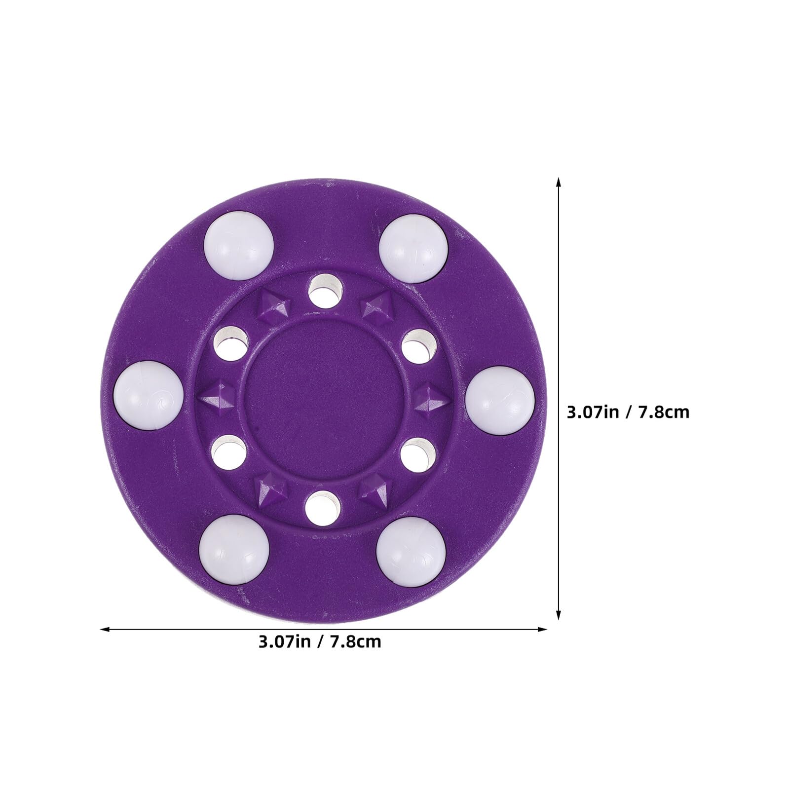 BESPORTBLE Palet de Hockey Hors Glace Pourpre 2pcs, Taille Officielle, Design Optimisé Six Billes, Léger, pour Entraînement en Garage et Compétitions