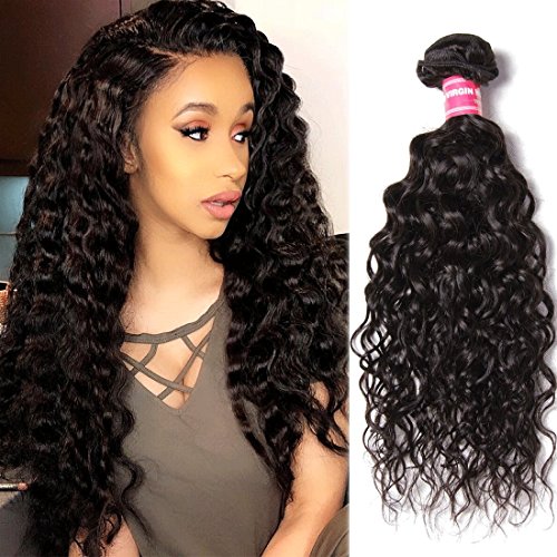 Nadula Brazilian Hair Water Wave 8A Grade 100% Unprocessed Virgin Human Hair 1 Bundle Deal Wavy Hair Extensions Natural Color (26inch)