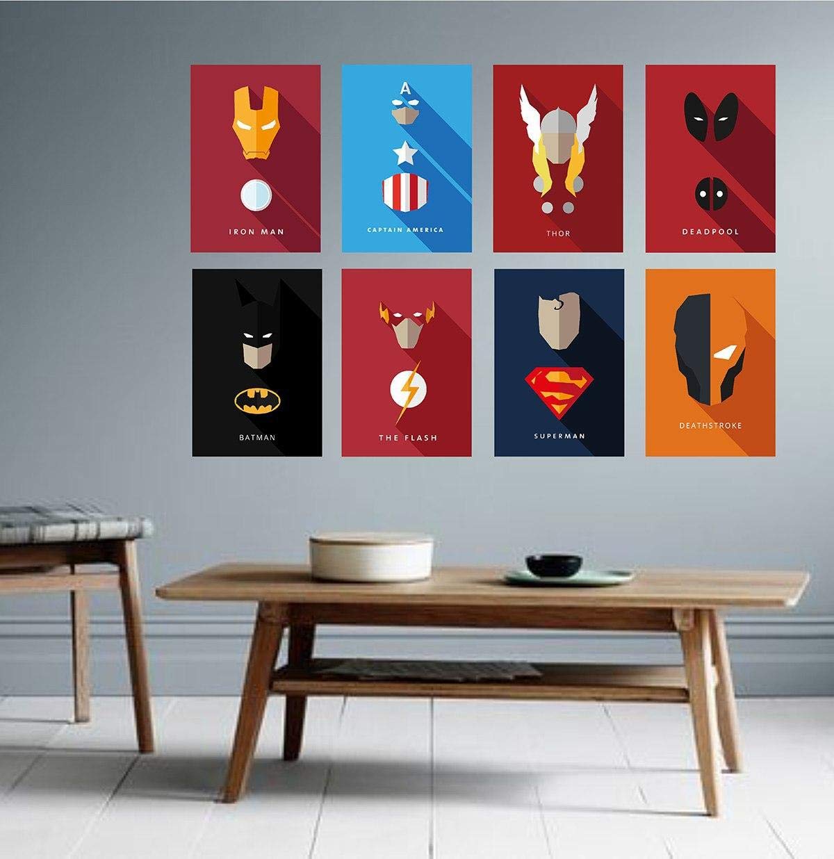 Marvel & DC Poster Set - 8 Unique Designs -3 Marvel & DC Poster Set - 8 Unique Designs -3